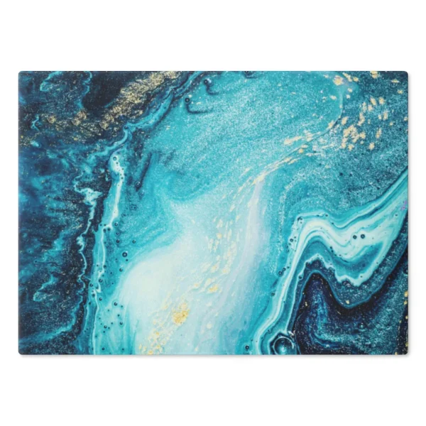 Cutting Board Abstract Ocean Art Natural Luxury
