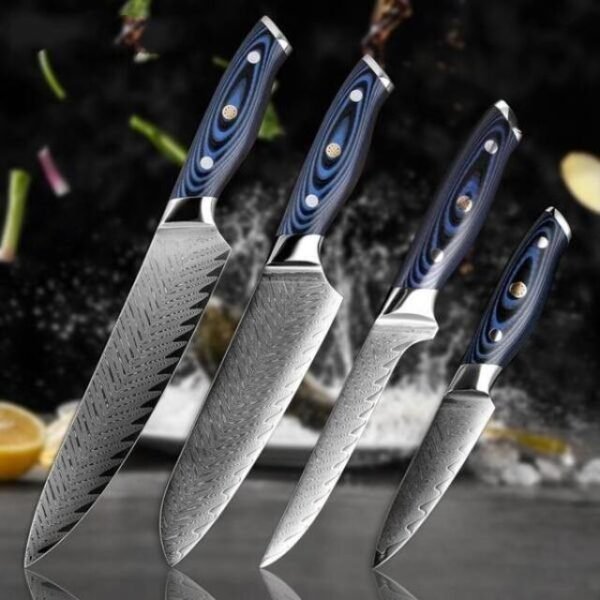 Stainless Steel knives With Damascus Patterns