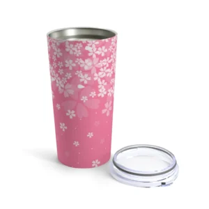 Simple Modern Classic Tumbler 20oz - Pink color with Beautiful Flowers