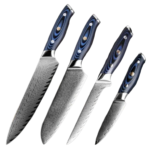 4 Set Damascus knives