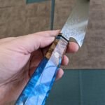 Resin Wood Handle Chef Knife Damascus photo review