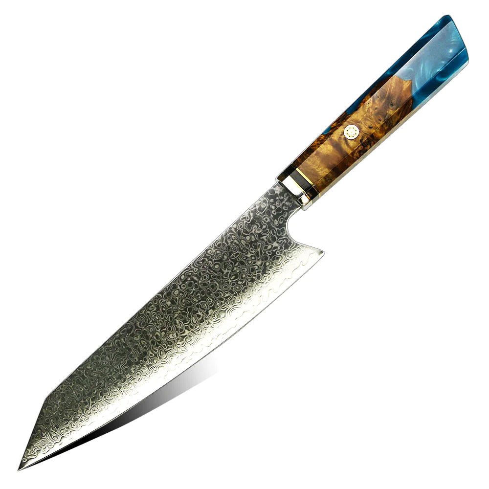 Damascus kitchen knife