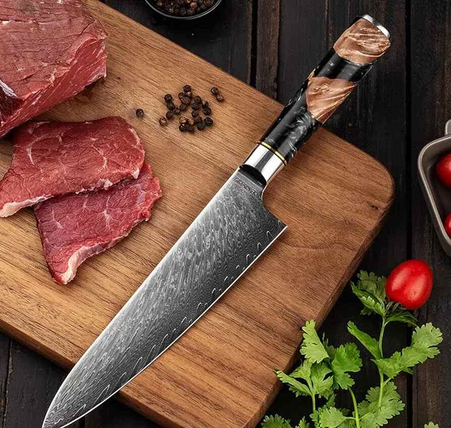 Damascus kitchen Knife