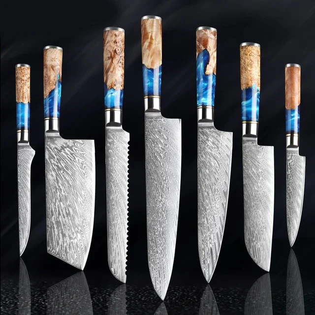 damascus kitchen knives