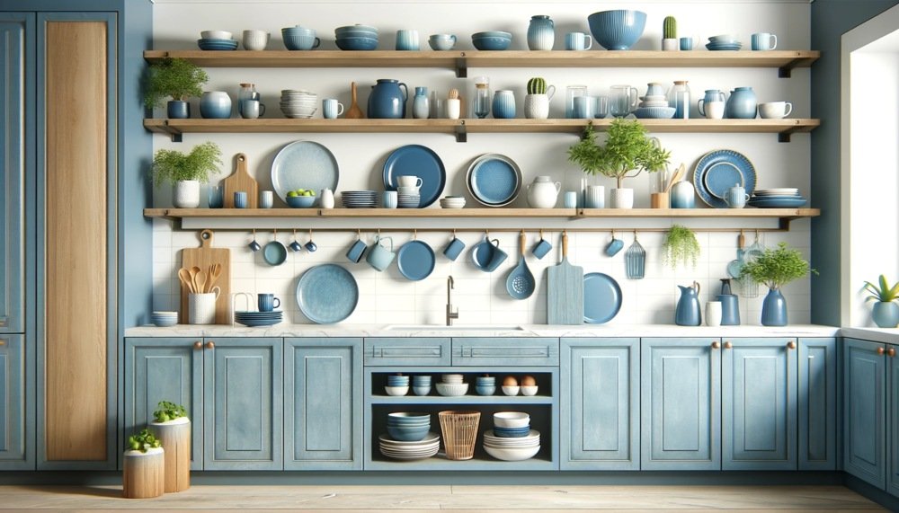 dishes blue