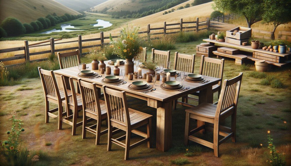 outdoor dining set 9 piece